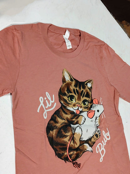 BUB n MOUSE - Tee - Mauve (original screen-print)