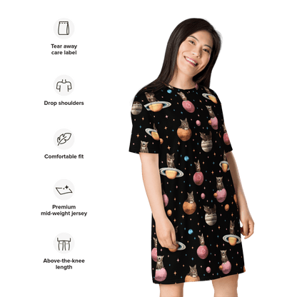 Tee Dress - Planetary Black